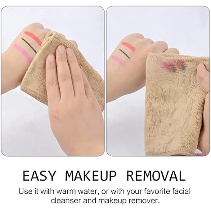 Sinland MICROFIBER FACIAL CLOTHS FAST DRYING WASHCLOTH 12INCH X 12INCH (6PACK, CREAM) - Image 3